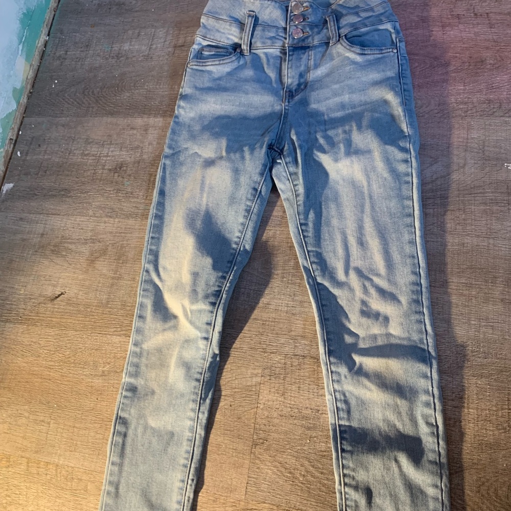 Blue high rise skinny Jean
